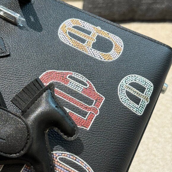 Limited Edition Luxury Black Birkin Style Satchel PHW - Picture 8 of 9